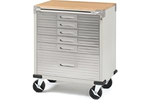 Seville Classics Rolling Lockable Cabinet Storage, 1, Granite