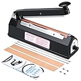 METRONIC 8 inch Bag Sealer, Black Impulse Heat