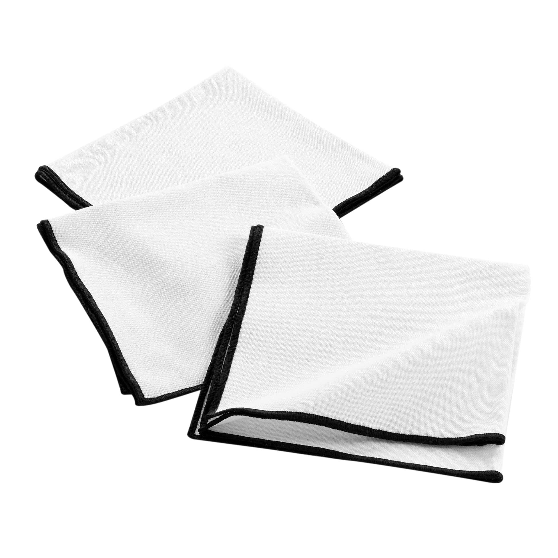 Douceur d'Intérieur, 3 Napkins (40 x 40 cm) Mistraline, White, Recycled Cotton