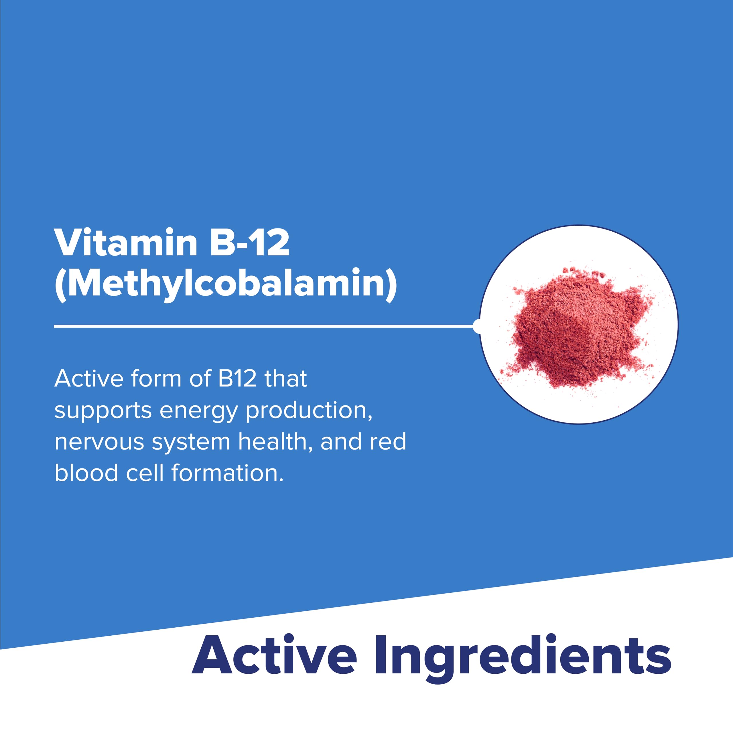 Superior Source No Shot Methylcobalamin B-12 1,000 mcg - Vitamin B-12 to Support Energy Production, Brain Health & Overall Wellness - Sublingual Tablets for Rapid Absorption - 60 Dissolving Tablets