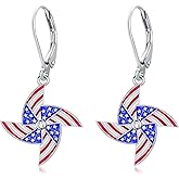 Dorunmo Halloween/Celtic/Lotus/Mushroom/Clover/Tree of Life Earrings Sterling Silver Leverback Earrings Irish Earrings Halloween Christmas Jewelry for Women