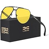 LUENX Aviator Sunglasses for Men Polarized Pilot Shades UV400 Sun Glasses with Accessories
