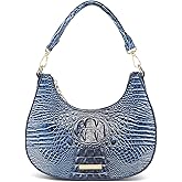 Crocodile Hobo Bag for Women,Vintage Crescent Shoulder Purse in Vegan Leather, Soft Chic Clutch Handbag for Daily Outfits