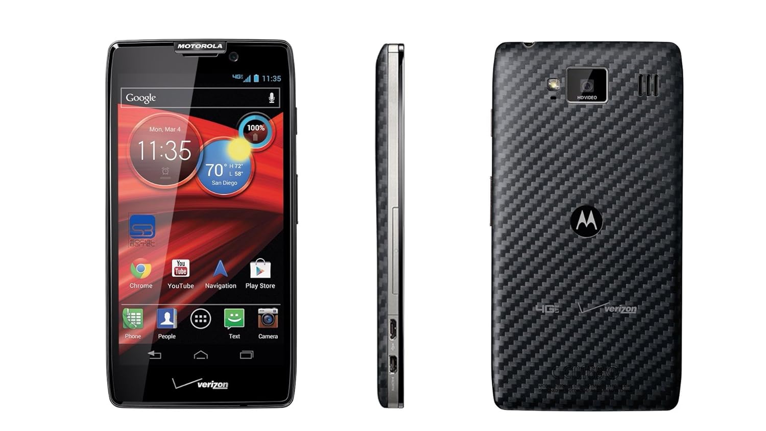 Amazon.com: Motorola Droid Razr Maxx HD 32GB XT926M 4G LTE Android Black No  Contract: Cell Phones & Accessories