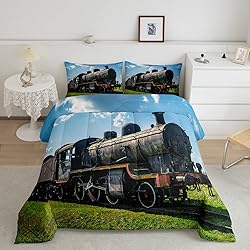 Erosebridal Train Comforter Sets Queen Size Retro