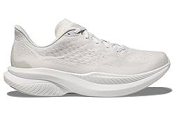Hoka Women's Mach 6 Sneaker, White/White, 7.5 Wide