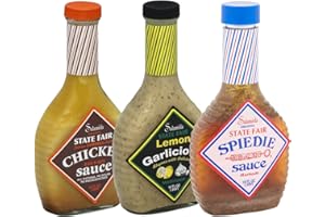 YECNA 3-Pack Salamida State Fair 16 Oz Marinades: Chicken BBQ, Lemon Garlicious, Spiedie