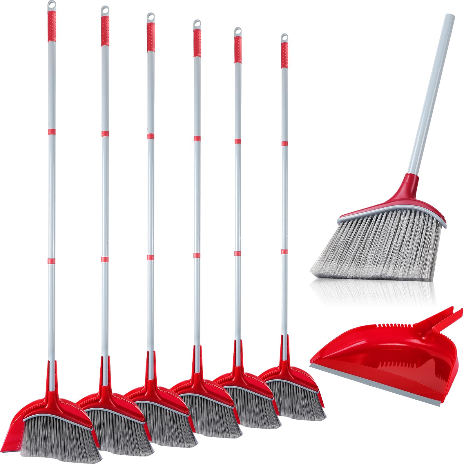 Photo 1 of ***MISSING BROOM HANDLE -SELLING AS INCOMPLETE*** Meanplan  Dustpan Combo Set for School Classroom 54 Inch Outdoor Indoor Cleaning Broom Commercial Broom with Step-on Dustpan for Home Kitchen Office Floor Dirt Dust Hair Cleaning