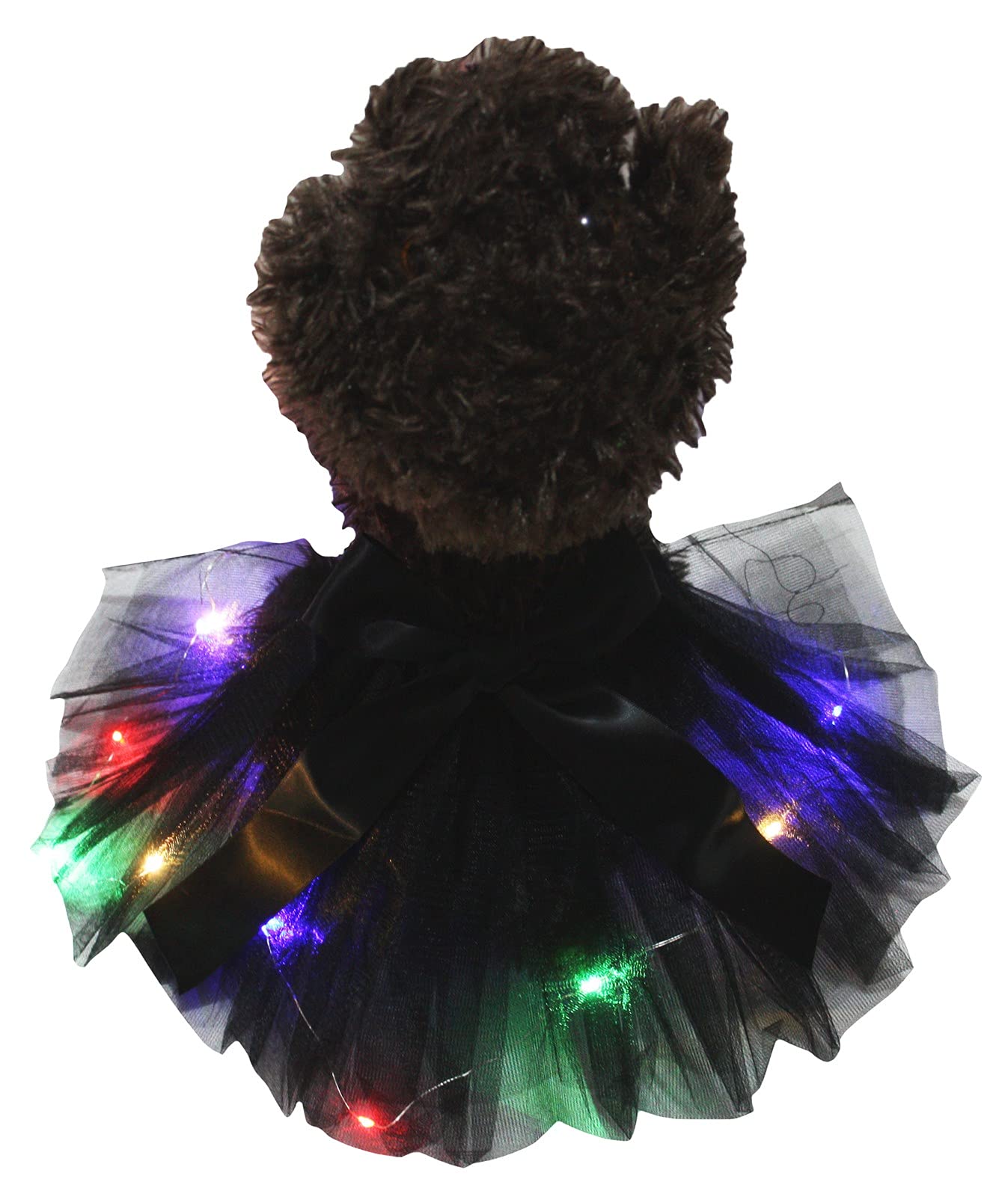 Petitebelle Single Color LED Lighting Puppy Dog Tutu (Black, Medium)