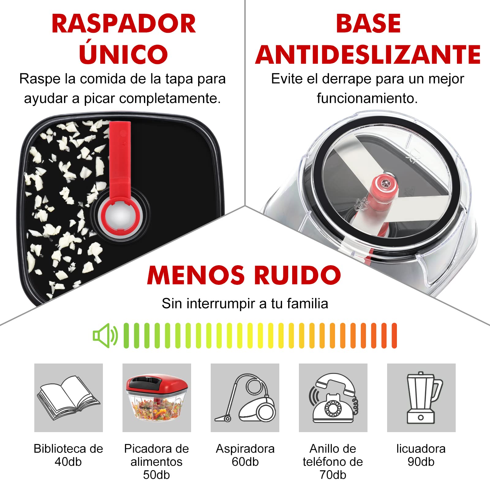 Geedel Zwiebelschneider, 500ML Zwiebel Zerkleinerer mit Seilzug, Gemüseschneider Zerkleinerer Manuell mit Edelstahlklingen, Multizerkleinerer Zwiebelhacker für Gemüse, Obst, Zwiebeln, Nüsse, Knoblauch 8