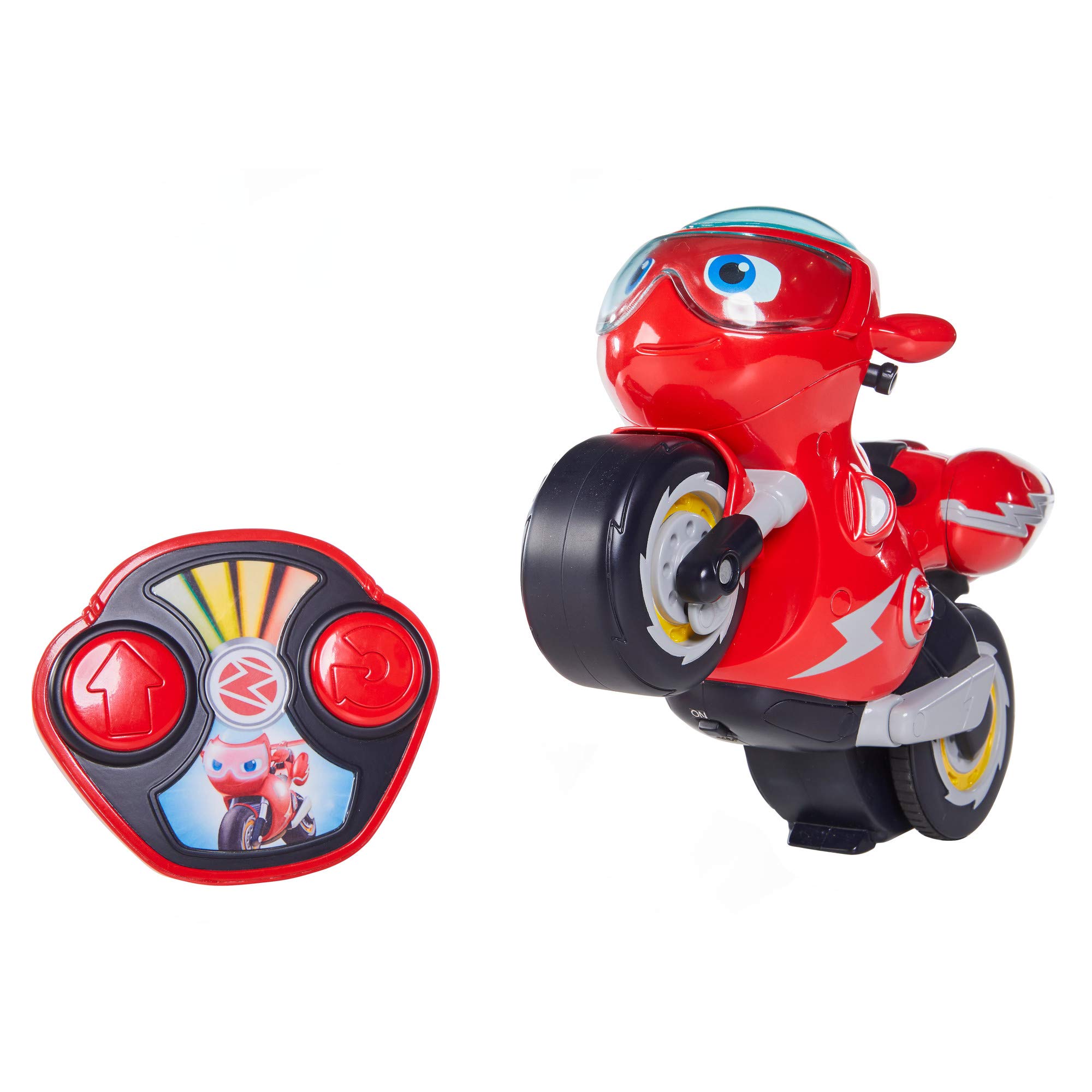 TOMY Ricky Zoom Remote Control Turbo Trick Ricky, Action Figures for Boys, Motorbike for Kids Performs Wheelies & 360 Degree Stunt Spins, Kids Motorbike Toys for 3 Year Old Boys and Girls +