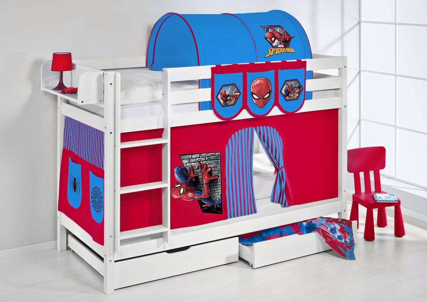 Spiderman Solid Pine Bunk Bed