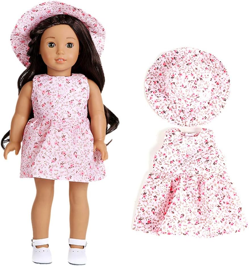 Joykith Toy 18 Inch Girl Doll Clothing Dolls Doll Dress for 18in Our Generation Girls Dolls Accessory Girl's Toy The United States Girls Doll Clothes (Pink)