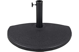 COBANA Half Round Patio Umbrella Base, Heavy-Duty Free Standing Resin Umbrella Stand, 33lb