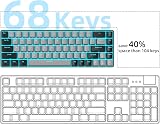 MageGee 60% Mechanical Keyboard 68 Keys Blue Switch USB Wired Grey/Black view 3