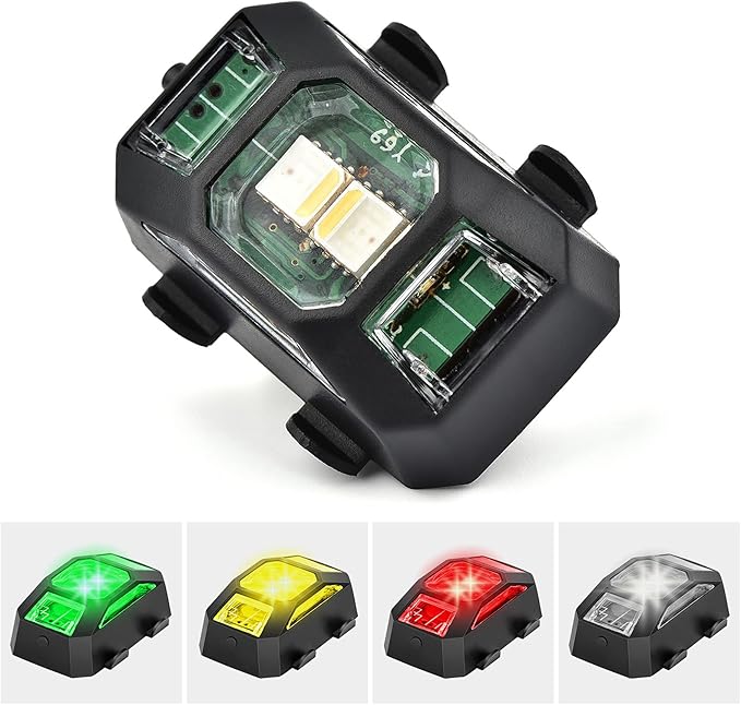 Fadawe Strobe Light, Drone Strobe Lights Signal Warning Light White/Red