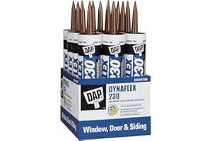 12 Pack of 10.1 oz Dap 18412 Dynaflex 230 Cedar Tan Premium Window, Door, and Trim Sealant