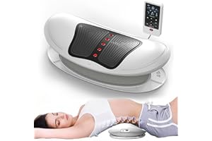 CRELIVER Electric Back Stretcher for Lower Back Pain Relief, Lumbar Traction Device for Herniated Disc Relief, Scoliosis, Spine Decompression, Lower Back Massager with Airbag, Electrotherapy, Heat, Vibration