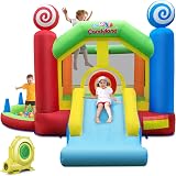 Maxmass Inflatable Bouncy House Kids Castle Slide Ball Pit Basketball Hoop 680W view 9