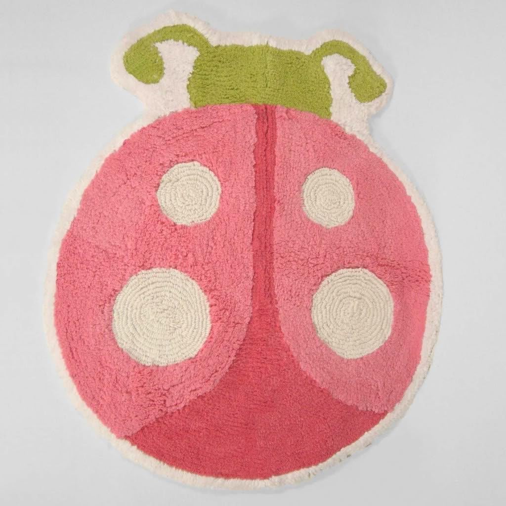 ladybug Garden Rug,Pink