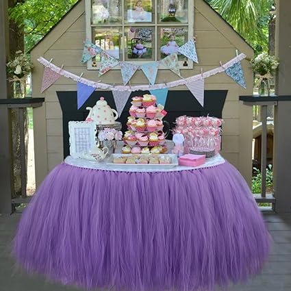 Amazon Com Aerwo Lavender Tutu Table Skirts 30 By 39 Inch Baby