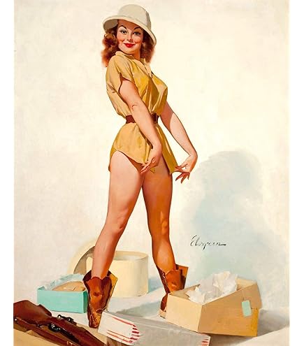 Amazon.com: MAGNET Elvgren Sexy Pin-Up RedHead Girl Garter Belt It's a Snap  Magnet Vinyl Magnetic Sheet for Lockers, Cars, Signs, refrigerator 5" :  Home & Kitchen