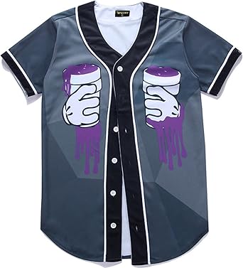Amazon Com Pizoff Unisex Mens Arc Bottom 3d Print Baseball Team Jersey Shirt Clothing