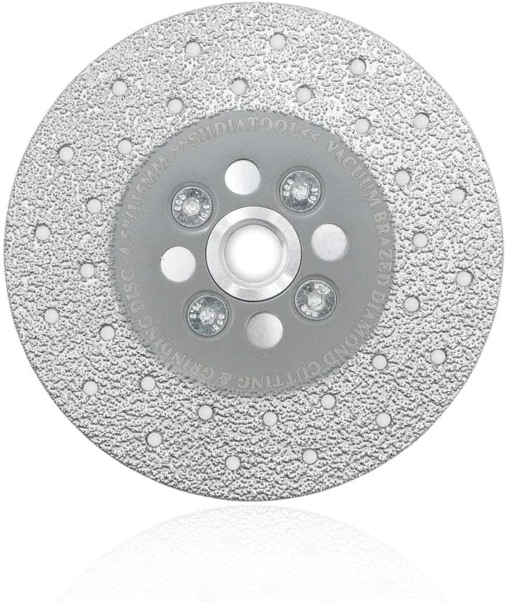 SHDIATOOL Granite Cutting Wheel for Marble Quartz, 4-1/2 Inch Fast Cutting Grinding Shaping Diamond Disc for Angle Grinder with 5/8-Inch-11 Thread