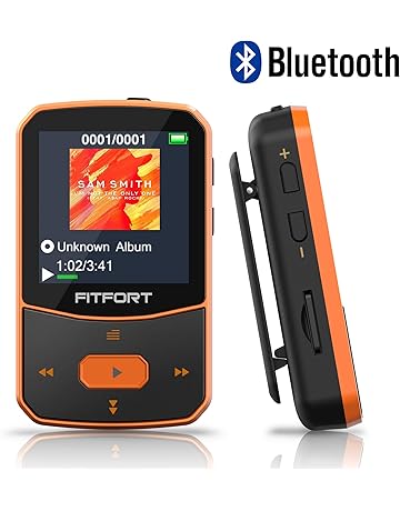 Reproductor MP3 Bluetooth 4.1 - MP3 Bluetooth Running, Sonido de Gama Alta, Radio FM, Grabación de Voz, E-Book, Podómetro, Pantalla de Color de 1.5 Pulgadas, Soporte hasta 128GB Tarjeta