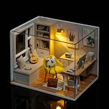 CUTEROOM DIY Doll Room Miniature Furniture 1:32 Cabin Sunshine Study Kit view 3