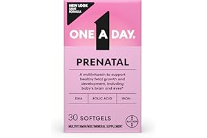 One A Day Prenatal Vitamins- Folic Acid, Iron, Omega- 3 (DHA), Pregnancy Vitamins for Women, Prenatal Multivitamin for Mom and Baby Support, Pregnancy Must Haves 30 Ct (Packaging May Vary)
