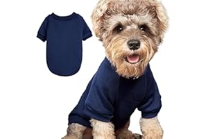 JOUHOI Puppy Sweater for Small Dogs Clothes Warm Winter Cat Clothe Pet Sweatshirt Knitwear Doggie Kitten Clothing (XX-Small, Navy)