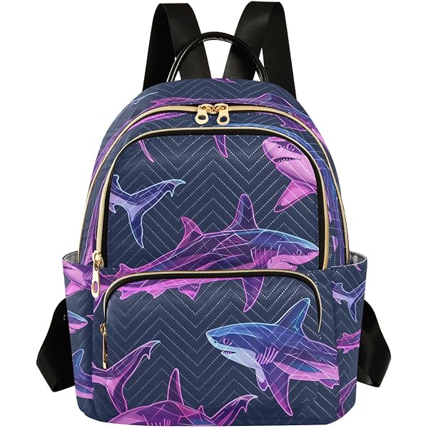 7957 Cute Sharks Small Backpack Purse Travel Bag Lightweight Shoulder Bag New Shark Sidekick Backpack Lunchbox Set, Stephen Joseph  main image 4