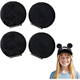 4 PCS Magnetic Mouse Ears for Cap,Removable Hat Decoration for Theme Parks & Halloween, Christmas Parties.