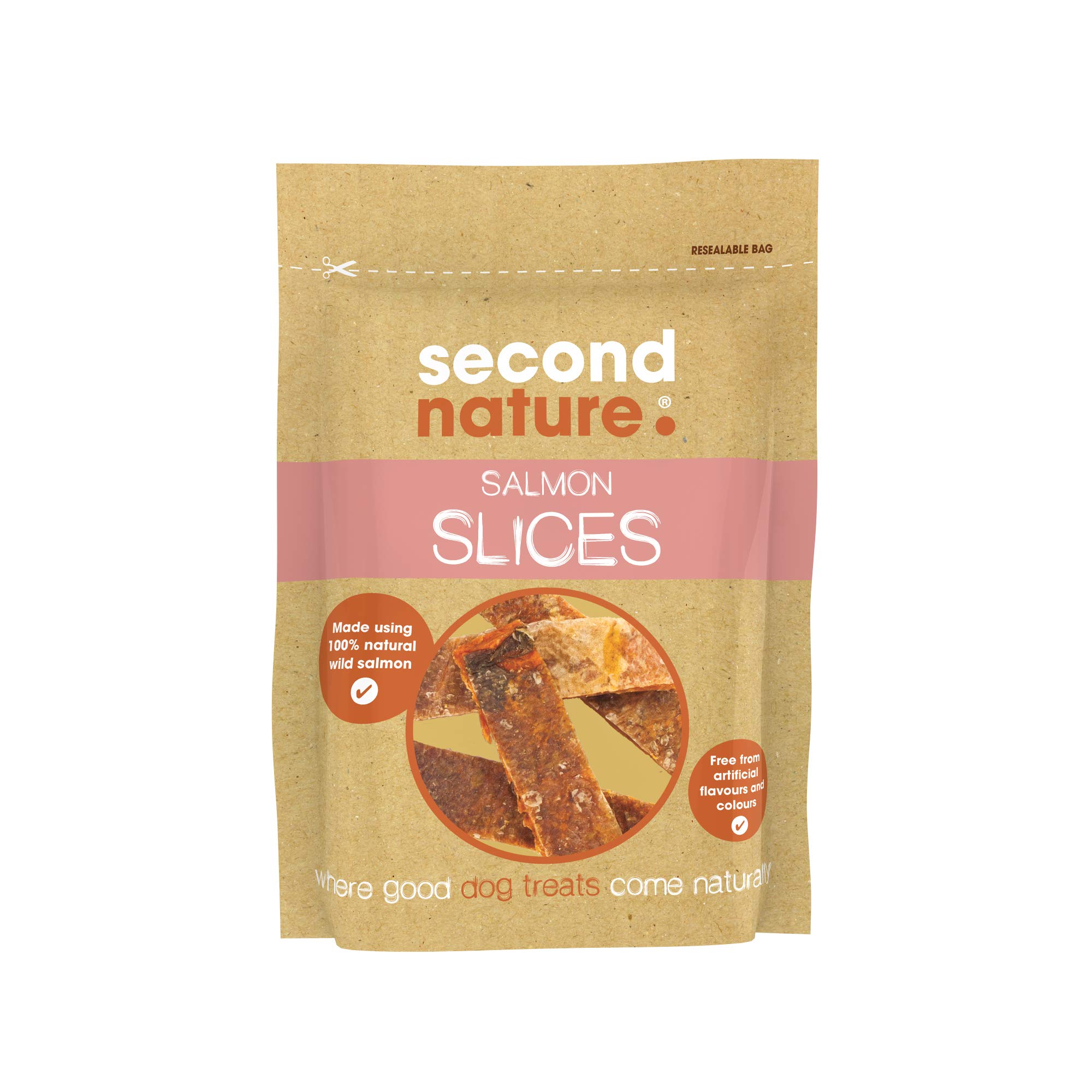 Second Nature Premium, , Dog Treats Salmon Slices 12x90gm — image 1