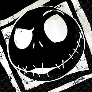 Amscan 502052 The Nightmare Before Christmas Beverage Napkins, 16 pcs, One Size