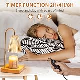 SHANNA Electric Candle Warmer Lamp Dimmable Timer 2 Bulbs Golden view 4