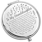 PLITI Granddaughter Gift Granddaughter Graduation Gift to My Granddaughter Compact Mirror Grandpa Grandma (Granddaughter Closed CM)