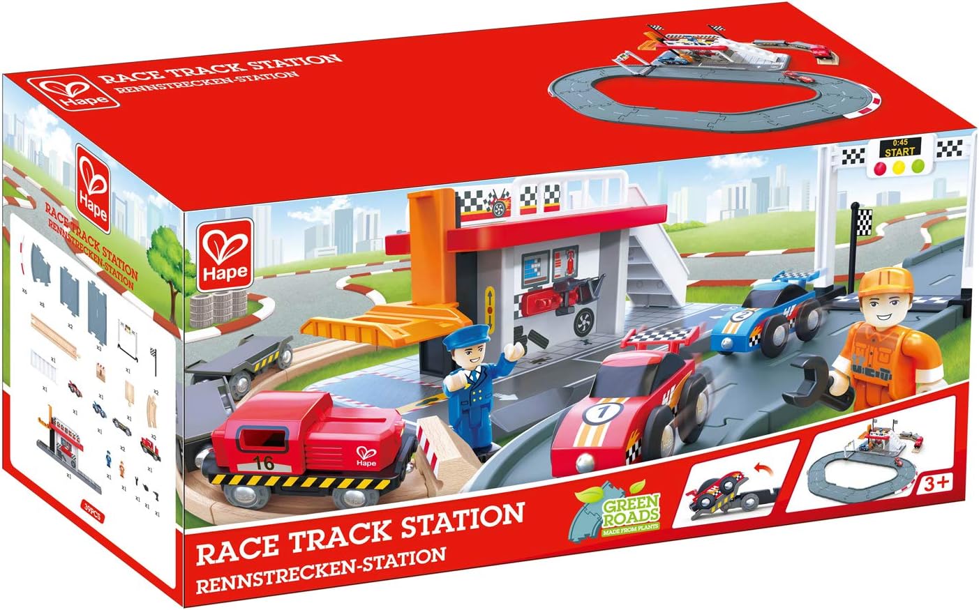 Hape Race Track Station, Multicolor - Image 3