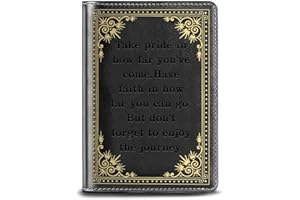 WHLBHG Inspirational Gift Appreciate Lined Journal Notebook Graduation Gift Take Pride in How Far You've Come Writing Notebook Encouragement Gift,1 Pack (Black),(Take pride-Black)