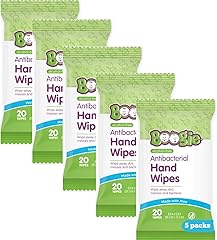 Boogie Antibacterial Hand Wipes by Boogie, Alcohol Free, Hypoallergenic and Moisturizing Aloe, for Kids and Adults -100 Total
