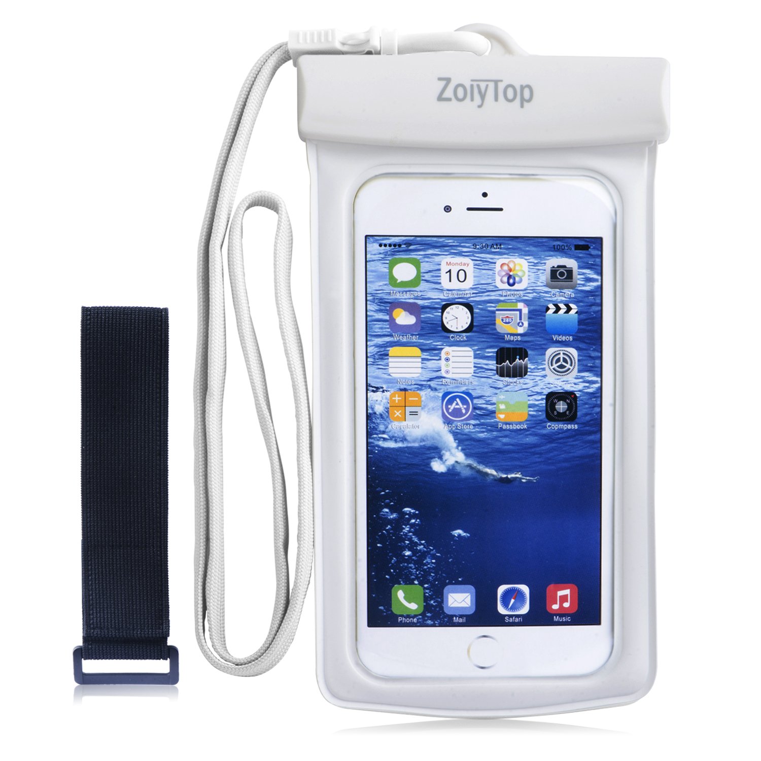 Waterproof Case,Universal best Durable Underwater Dry Bag for iPhone 7/6s/6s plus/5s/SE, Samsung Galaxy S6/S7,HTC and Other Smartphone;Waterproof Bag for Boating/Swimming/Diving (white)