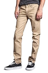 VICTORIOUS Men's Skinny Slim Fit Stretch Raw Denim