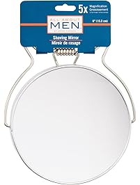 All About Men Chrome Shaving Mirror, 5x Magnification