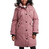 CANADA WEATHER GEAR Womens Long Puffer Coat - Heavyweight Wind Water Resistant Faux Fur Hood Parka Winter Jackets for Women