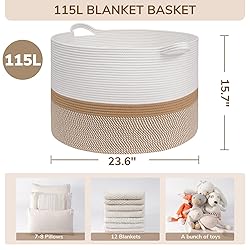 INDRESSME 115L Extra Large Cotton Rope