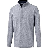 Rouen Quarter Zip Pullover Men Performance Dry Fit Mock Neck Brushed Casual Sports Golf Mens 1/4 Zip Pullover Sweatshirts