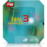 DHS Hurricane 3-NEO Table Tennis Rubber Sheet, Professional Ping Pong Rubber, Plastic Material, 7.2 x 6.93 Inches