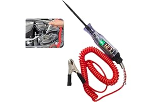icykale 1 Pack Car Spark Plug Test Pen for Engine Indicator Ignition System, Pen Type Design, Universal High Voltage Line Cylinder Line Spark Plug Tester, Coil Diagnostic Tool (Silver & Purple)