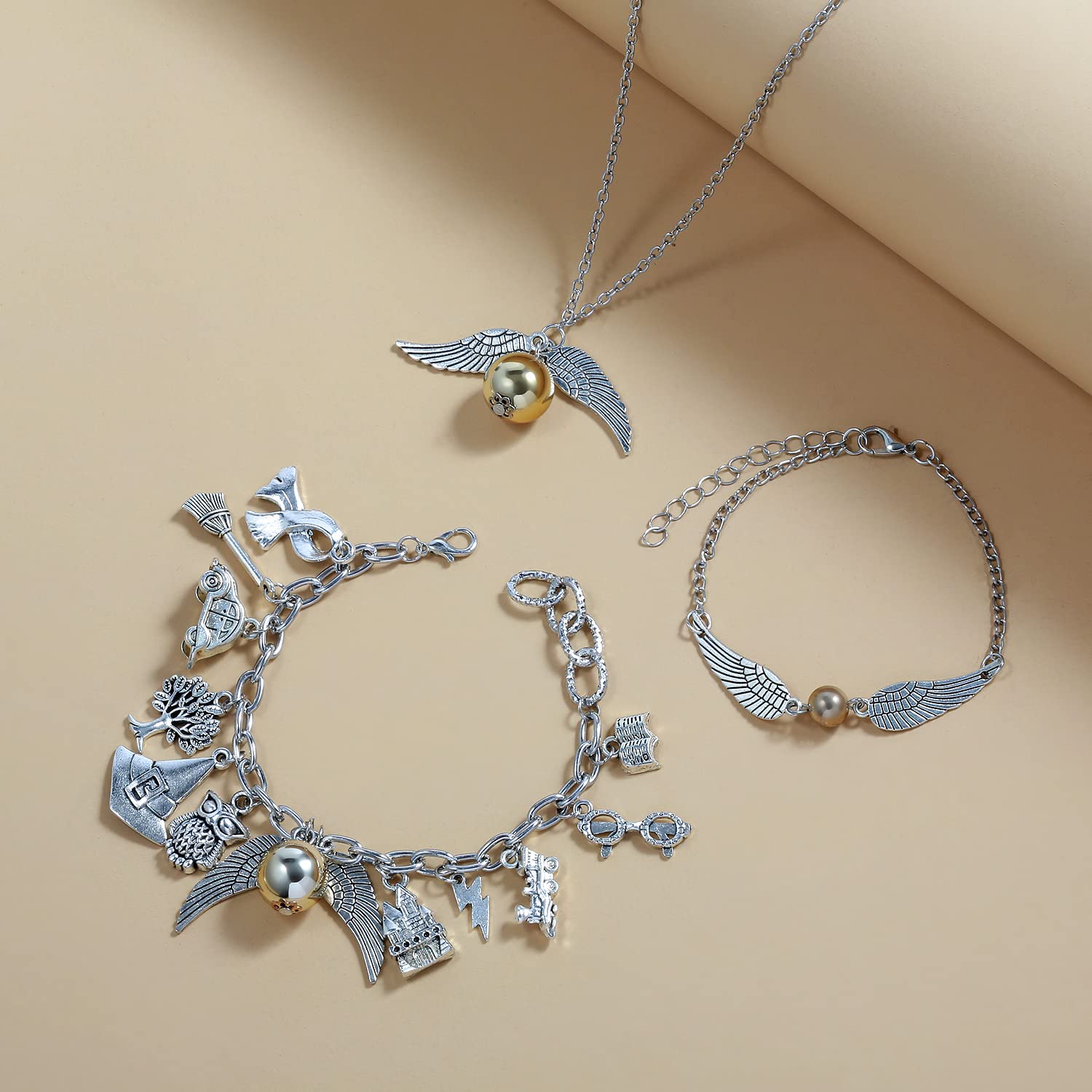 Fancy Space Wizardry Themed Handmade Charm Bracelet Set – Adjustable Jewelry, Birthday Gift for Kids, Girls, Women